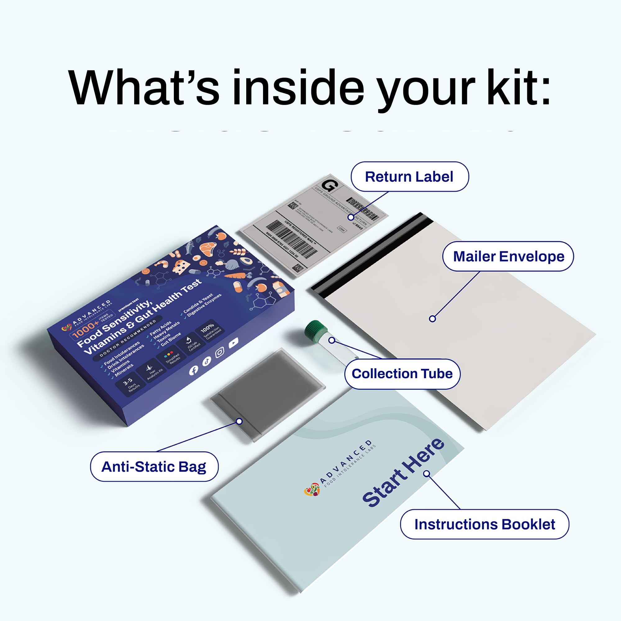 AFIL 1000+ Foods, Drinks, Vitamins, Gut, At-Home Wellness Test Kit, Trusted Hair Analysis for Adults & Kids, At-Home Health Non-Invasive, Gluten, Dairy Health Wellness Indicators Advanced Food Intolerance Labs uk supplements