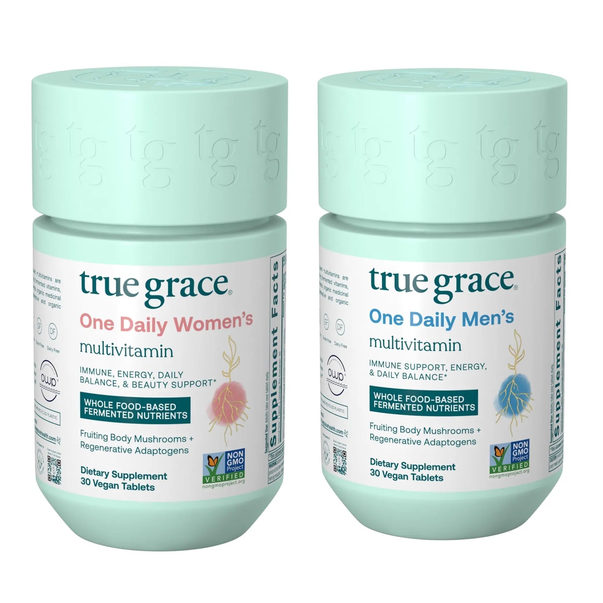 True Grace One Daily Men’s Multivitamin (30 Vegan Tablets) + One Daily Women’s Multivitamin (30 Vegan Tablets) - Non-GMO & Gluten Free - 30-Day Supply of Each True Grace uk supplements