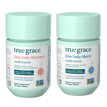 True Grace One Daily Men’s Multivitamin (30 Vegan Tablets) + One Daily Women’s Multivitamin (30 Vegan Tablets) - Non-GMO & Gluten Free - 30-Day Supply of Each True Grace uk supplements