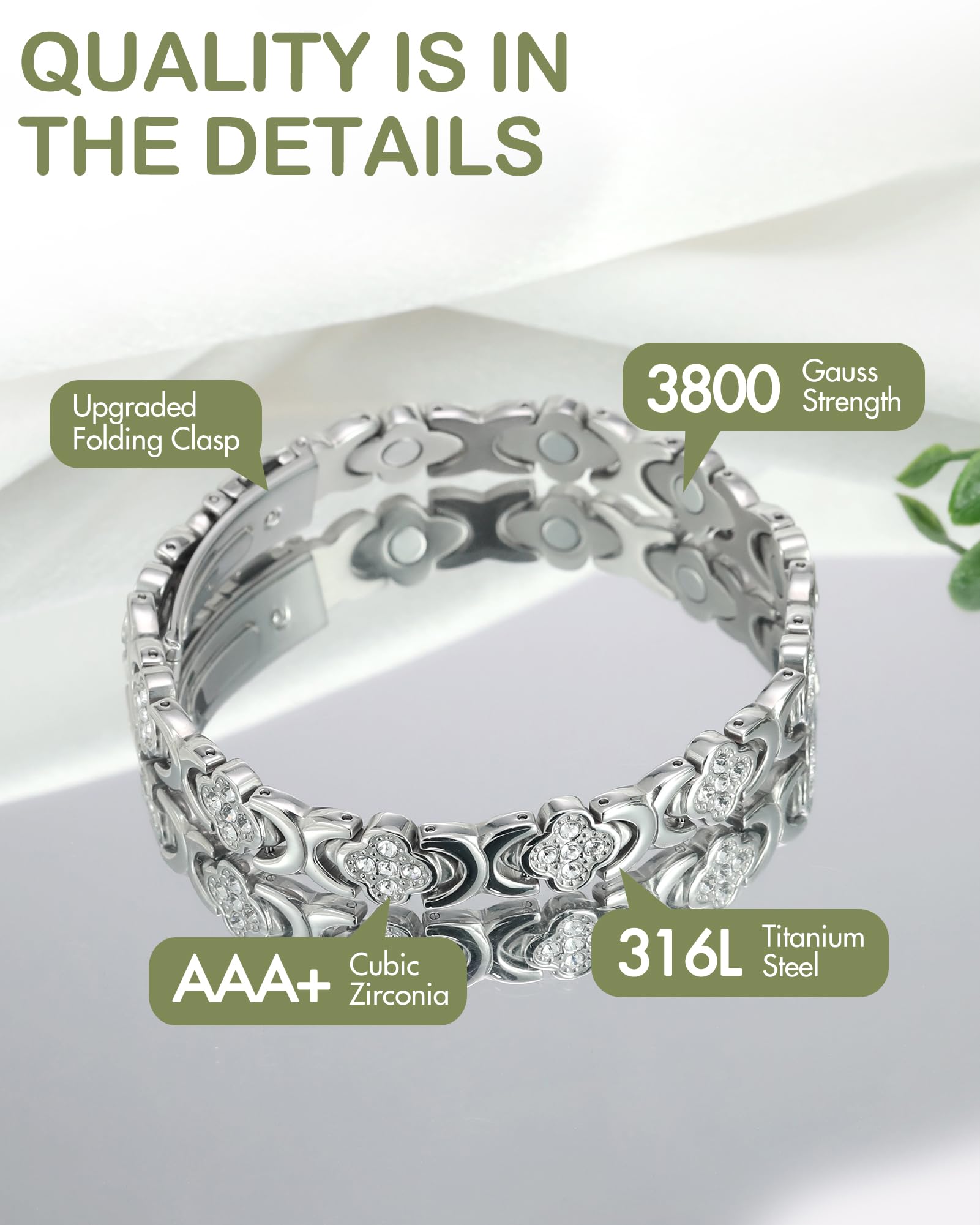 Feraco Ultra Strength Magnetic Bracelets for Women with Neodymium Therapy Magnets Feraco uk supplements