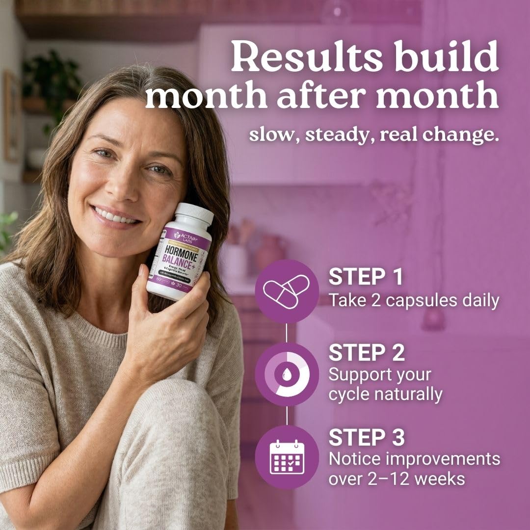 Activa Labs+ Hormone Balance for Women | Boost Energy, Mood, Libido and Focus | Supports Cycle&Menopause Comfort | Gluten, Soy&Lactose Free | 30 Day Supply Activa Labs uk supplements