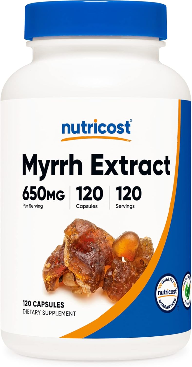 Nutricost Myrrh Extract Capsules 650 MG, 120 Capsules - Gluten Free Nutricost uk supplements