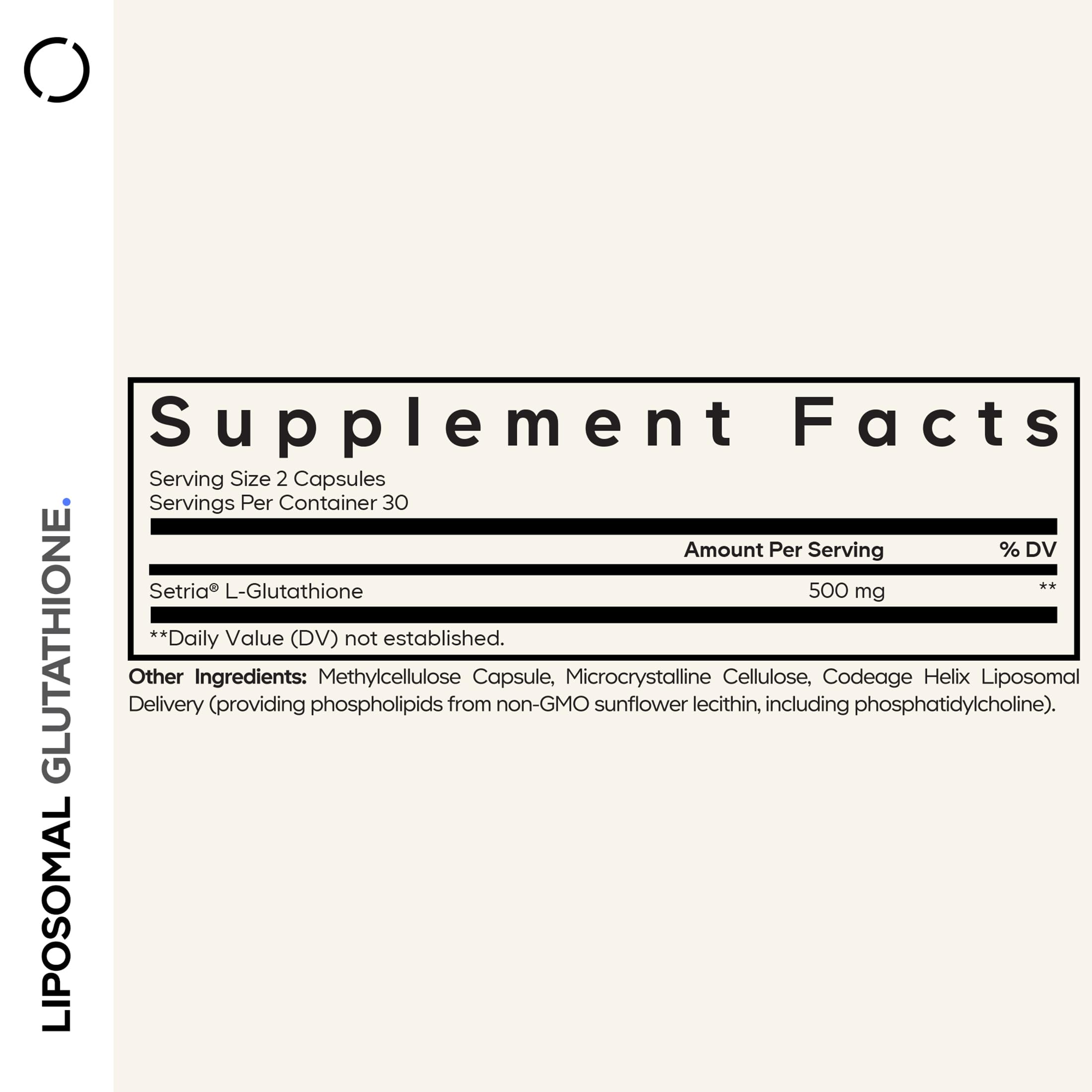 Codeage Liposomal Glutathione Supplement - Pure Reduced Setria L-Glutathione, Liposomal Delivery, Phospholipid Complex - Encapsulated Glutathione Powder Pills - Vegan, Non-GMO - 60 Capsules Codeage uk supplements