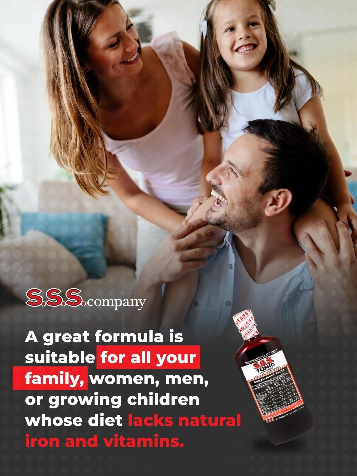 S.S.S. Tonic, Iron and Vitamin B Supplement, High Potency Vitamins, Bottle,10 Fl Oz (Pack of 1) S.S.S. CO. uk supplements