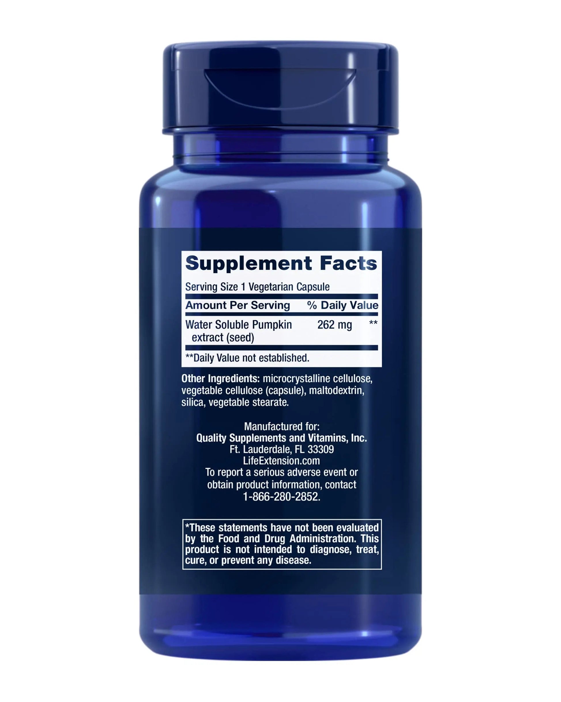 Life Extension Water-Soluble Pumpkin Seed Extract, Promotes Prostate & Urinary Tract Health, Bladder Health Support, Men, Women, Gluten-Free, Non-GMO, Vegetarian, 60 Capsules Life Extension uk supplements