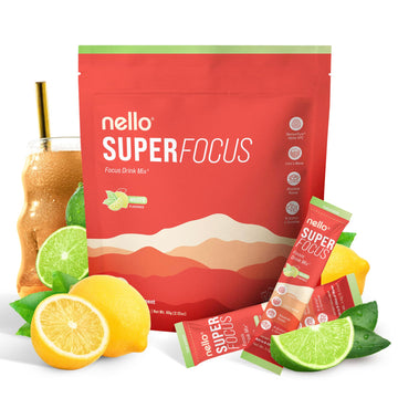 Nello Superfocus Mojito – Nootropic Focus Drink Mix, 20 On-The-Go Packets, Alpha GPC, Lion’s Mane, Rhodiola, Sugar-Free Nello uk supplements