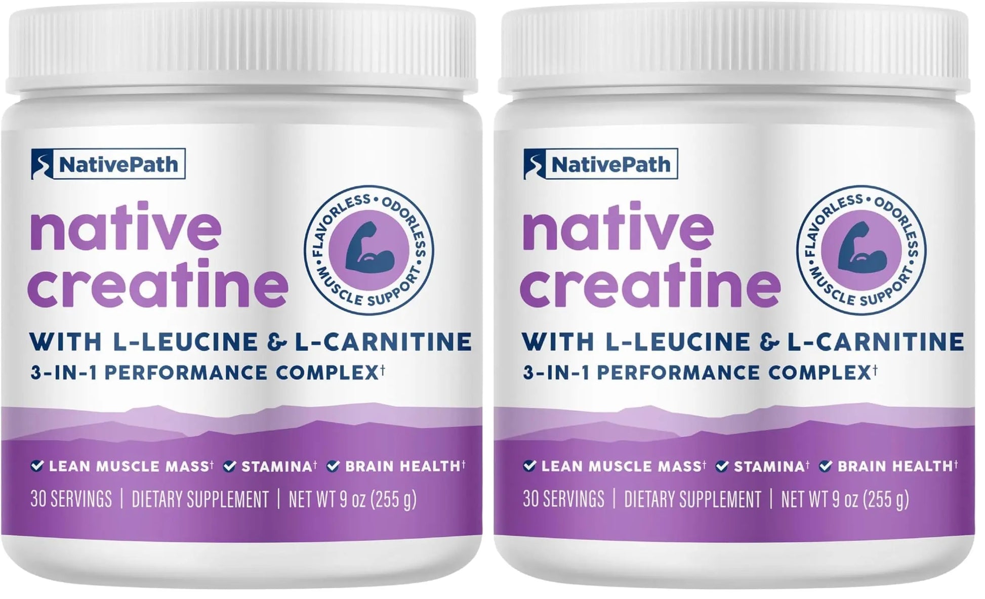 NativePath Creatine Monohydrate Powder with L-Leucine & L-Carnitine - Muscle Building Supplement for Men & Women - 30 Servings (Pack of 2) NativePath uk supplements