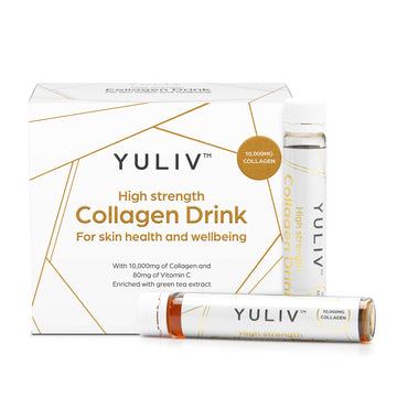 Yuliv High-Dosage Hydrolyzed Collagen Drink - Liquid Collagen Peptides (10000 mg) with Vitamin C for Hair, Skin, and Nails Yuliv uk supplements