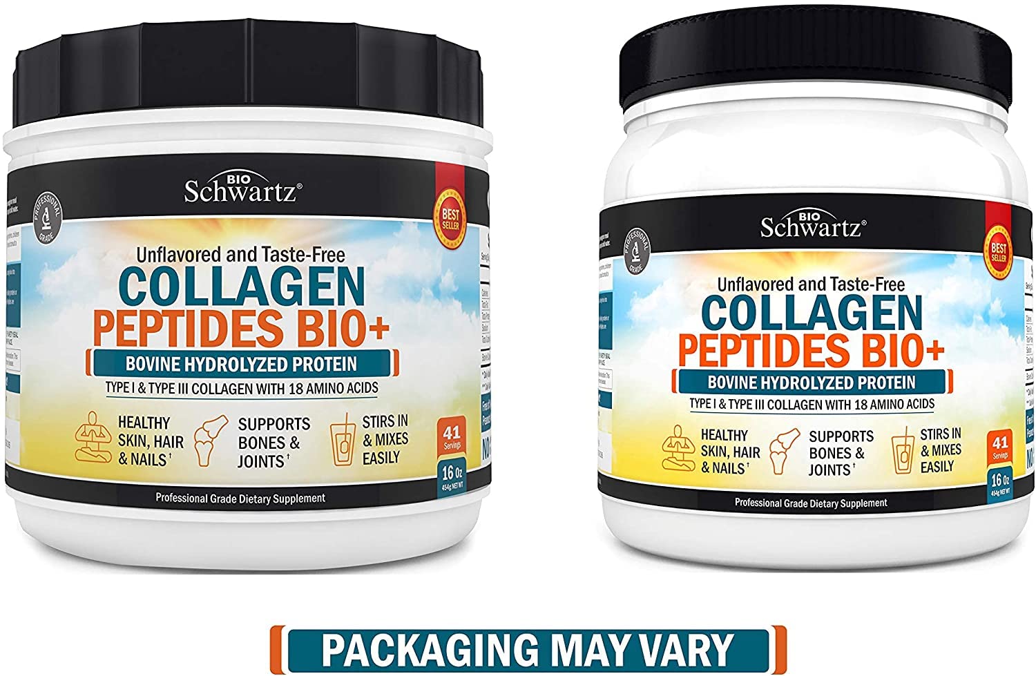 Collagen Peptides Powder - Grass Fed, Pasture Raised with Aminos - Promotes Healthy BioSchwartz uk supplements