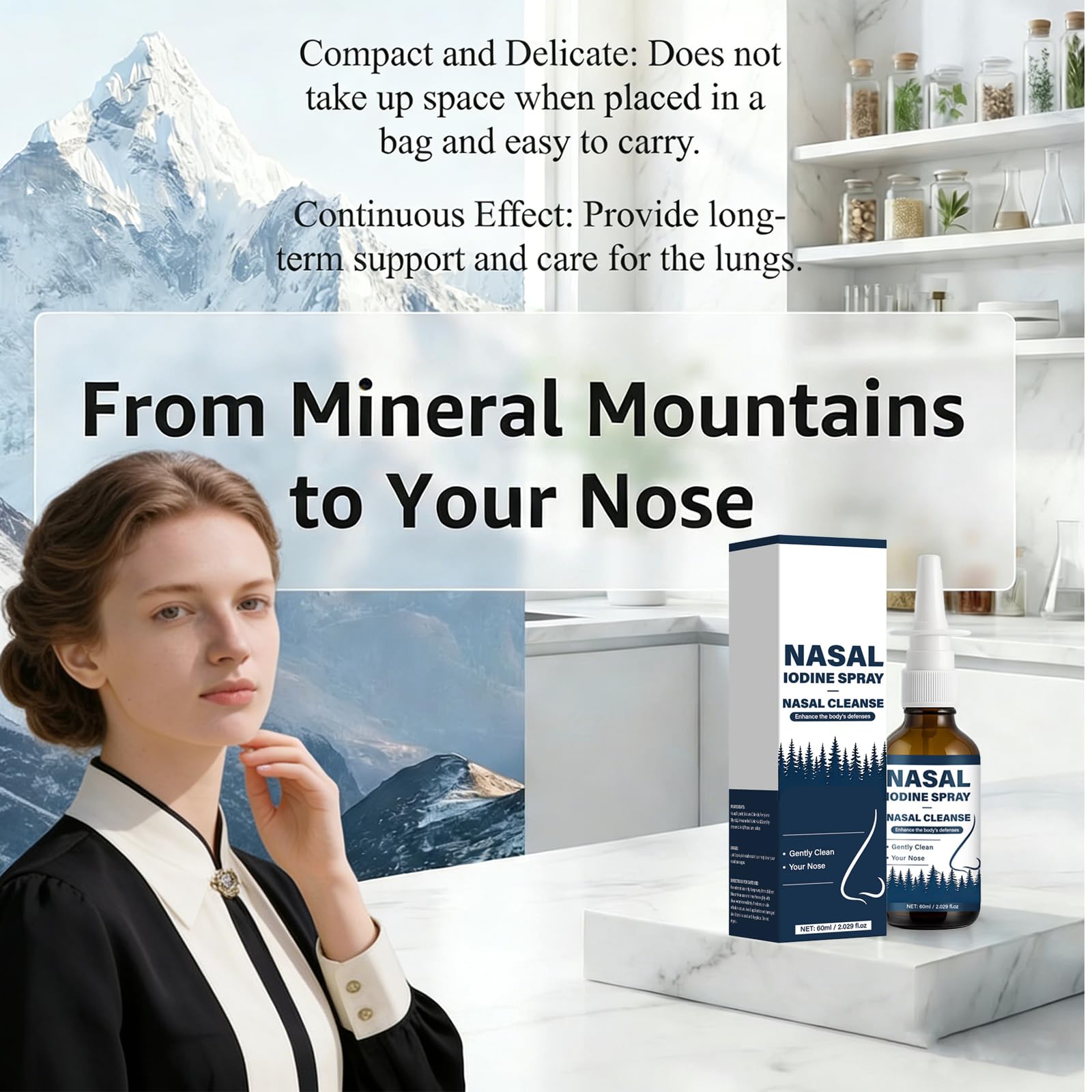 VIPUDA Nutramd Iodine Nasal Spray, Cleanses & Refreshes Your Nasal Passages, Iodine & Fulvic Acid Blend, 100% Natural Mineral Formula – 60 ml/2.029 fl.oz (1pc) VIPUDA uk supplements