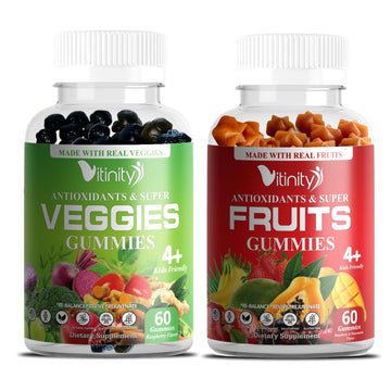 VITINITY Made with Real Fruit-Real Veggie Gummies-Superfood Vegetable Vitamin Sup VITINITY uk supplements