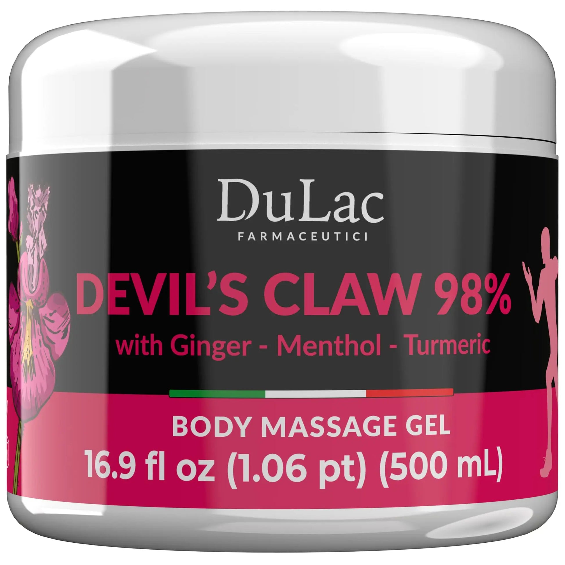 Dulac - Devil's Claw 98% Cream Maximum Strength 16.9 Fl Oz, Natural Joint and Muscle Comfort Cream, Enriched with Menthol for Cool Effect DULÀC FARMACEUTICI 1982 uk supplements