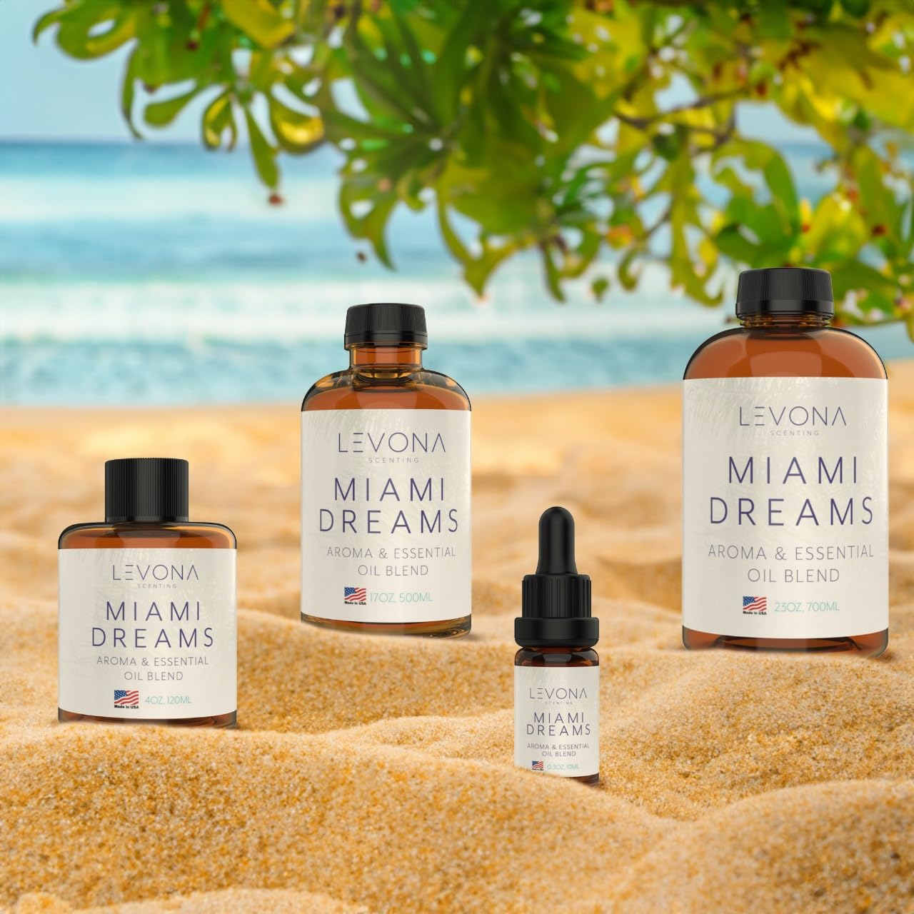 Levona Scent Essential Oils for Diffusers for Home: Miami Dreams Hotel & Home Luxury Scents Fragrance Oil LEVONA SCENT uk supplements