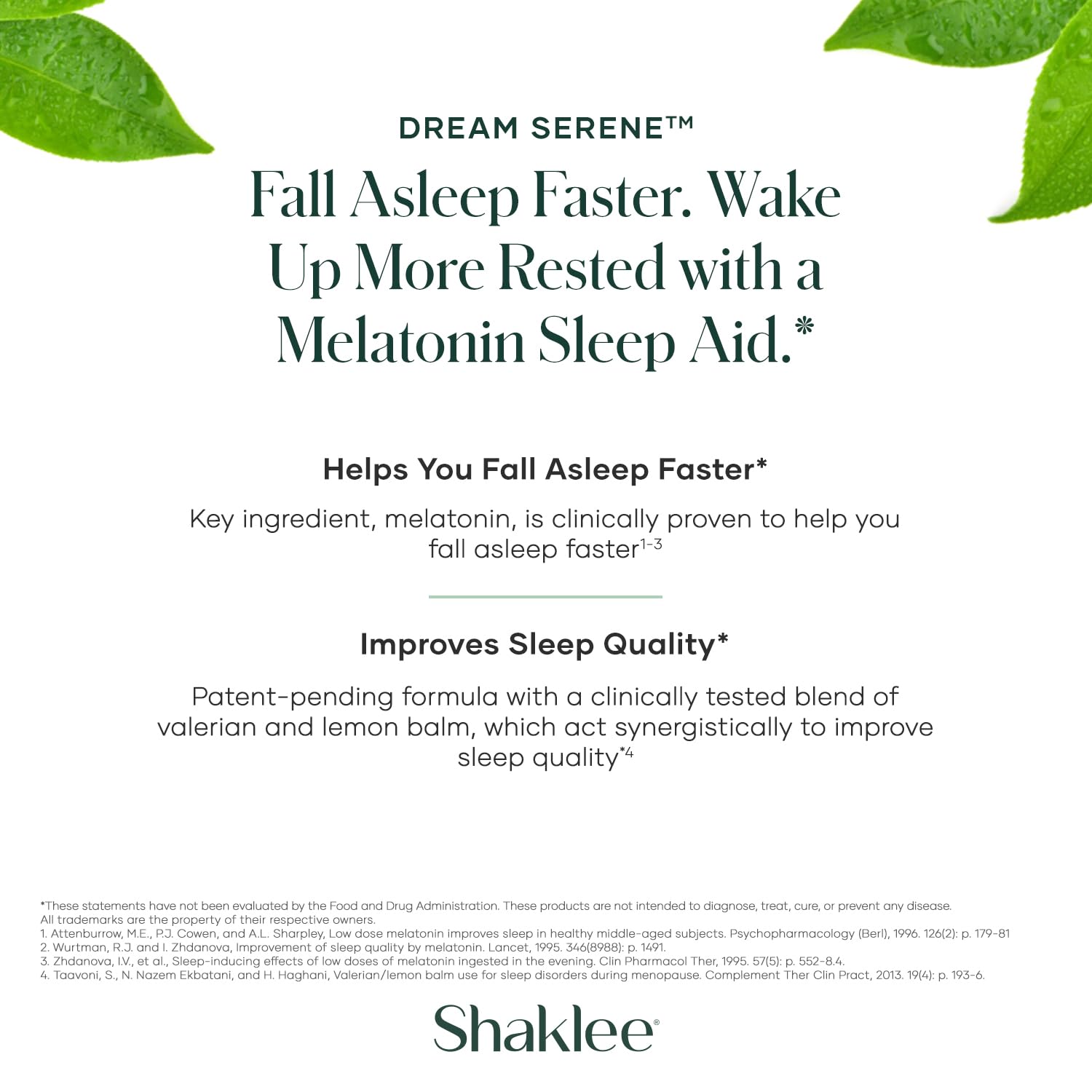 Shaklee - Dream Serene™ Melatonin Sleep Aid - Fall Asleep Faster, Wake Up Refreshed - with Melatonin, Valerian, Lemon Balm, L-Theanine - for Ultimate Beauty Sleep - 30 Softgels Shaklee uk supplements