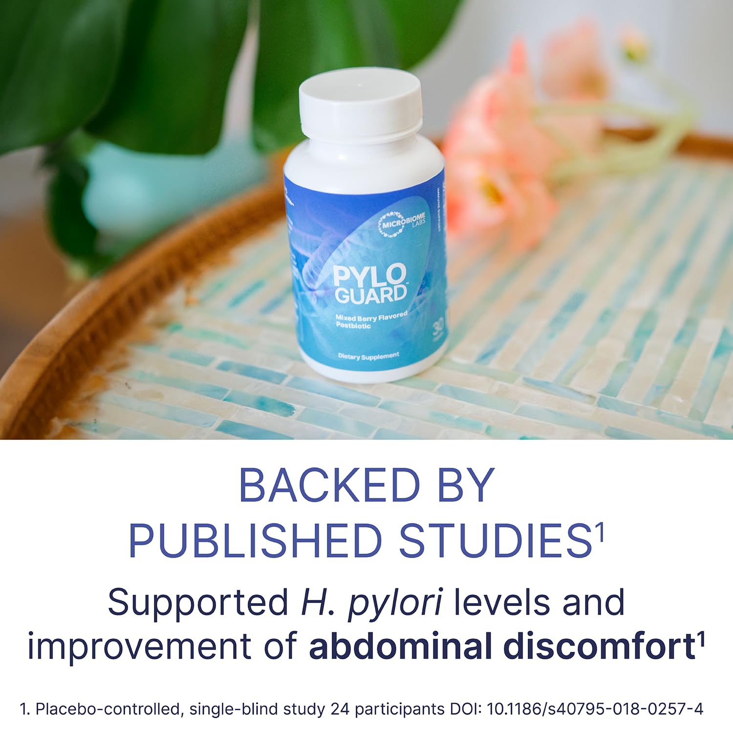 Microbiome Labs PyloGuard - Patented L reuteri DSM17648 to Improve Digestive Comfort - Gut Health & Immune Support Supplement - Postbiotic (30 Capsules) Microbiome Labs uk supplements