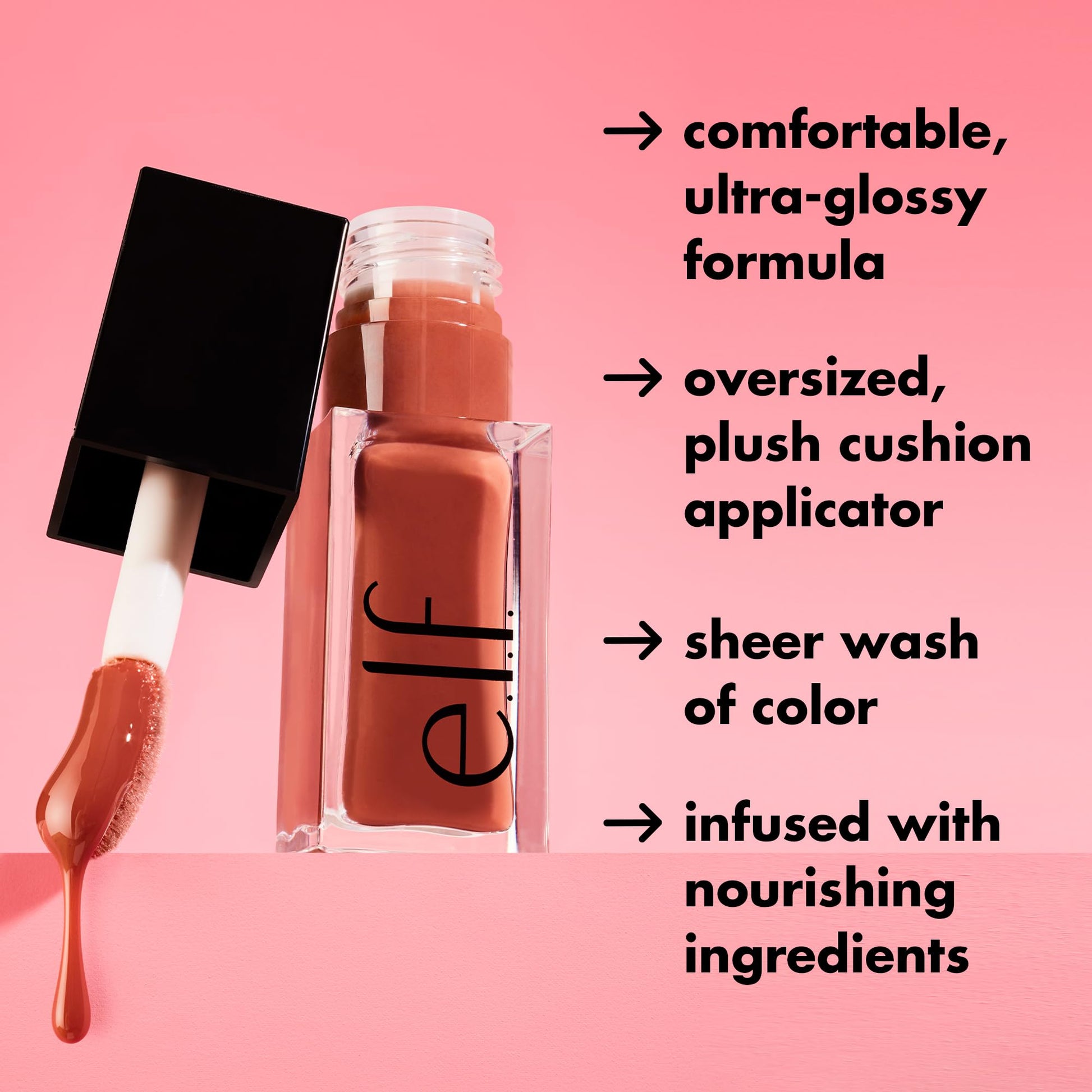 e.l.f. Glow Reviver Lip Oil, Nourishing Tinted Lip Oil For A High-shine Finish, Infused With Jojoba Oil, Vegan & Cruelty-free, Rose Envy e.l.f. uk supplements