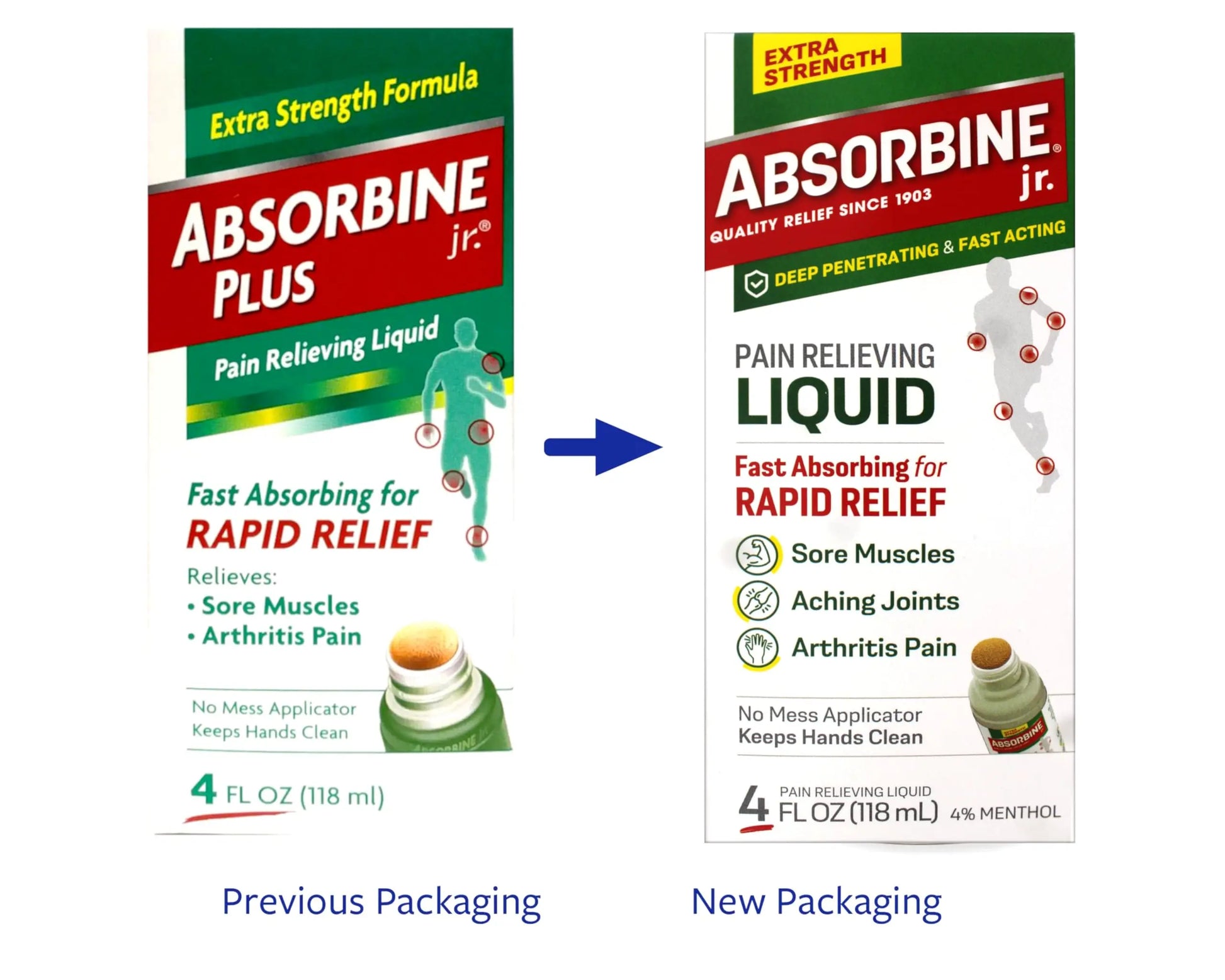 ABSORBINE JR. Extra Strength Pain Relieving Liquid, for Muscle, Joints, Arthritis Pain, with No-Mess Applicator, 4 Oz - 3 Pack Absorbine uk supplements