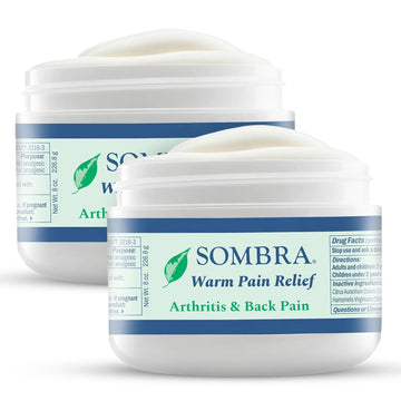 Sombra Warm Pain Relief Gel, Warm Relief for Arthritis and Chronic Pain Pre-Workout Muscle Rub Vegan Formula Free of Artificial Fragrances, Dyes, NSAIDs, Wax, Petroleum, Alcohol - 8oz (2 Pack) Sombra uk supplements