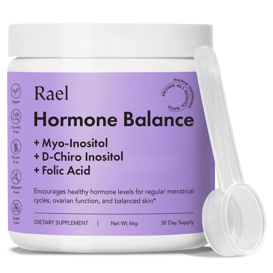 Rael Hormone Balance for Women, Myo Inositol Powder - Myo-Inositol & D-Chiro Inositol Rael uk supplements