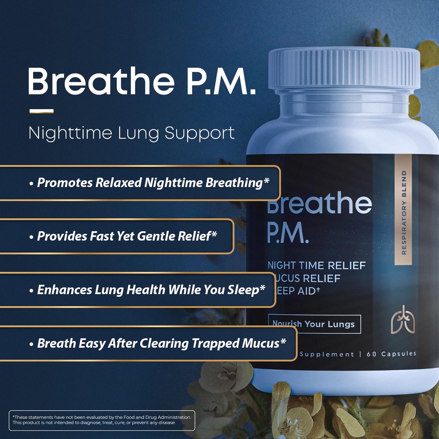 BREATHE & BREATHE PM Bundle - 60 Caps & 1 fl.oz. Mullein Drops for Lungs & Airways: Peppermint, Thyme, & Mullein Leaf Extract for Lungs Detox for Smokers - Clear Mucus & Breathe - GMO-Free & USA-Made Herbal Tea Therapy uk supplements