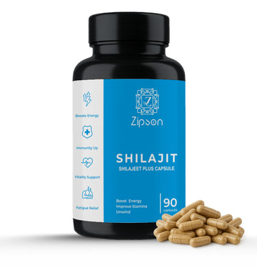ZIPSON Shilajit for Men & Women | 90 Capsules | Himalayan Formula for Extra Power, Stamina & Immune Support | with Natural Fulvic Acid | Non-GMO | 500mg Per Serving ZIPSON uk supplements
