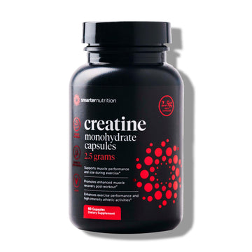 SMARTERNUTRITION Creatine Monohydrate Pills with 2500mg (2.5g) Per Serving, Vegan Capsules - Pre & Post Workout Recovery Support, Promotes Muscle Mass &. Endurance - 60 Count[30-Day Supply] SMARTERNUTRITION uk supplements