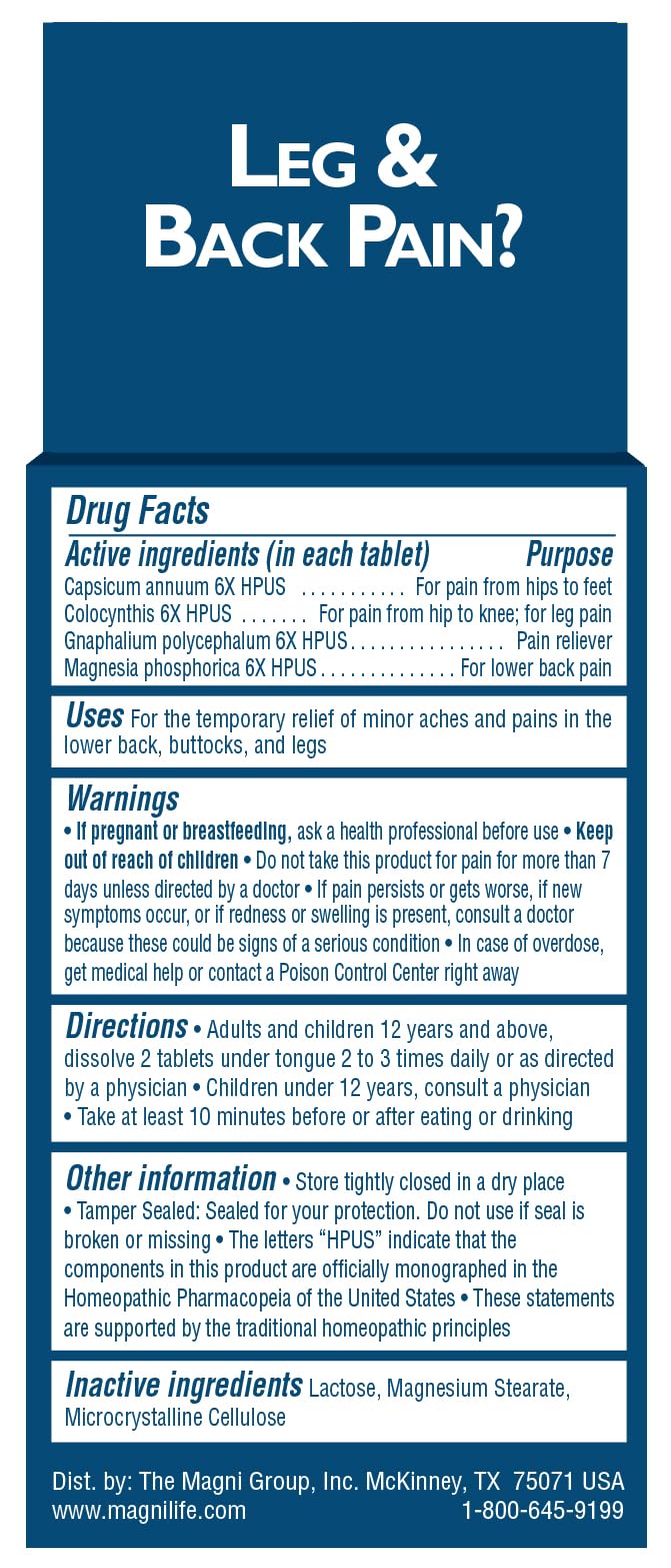 MagniLife Leg & Back Pain Relief Tablets,125 Ct, Fast-Acting Pain Relief Naturally Soothes Burning, Tingling & Stabbing Aches, Symptomatic or Preventative, Non-Habit Forming Quick-Dissolve Tablets MagniLife uk supplements