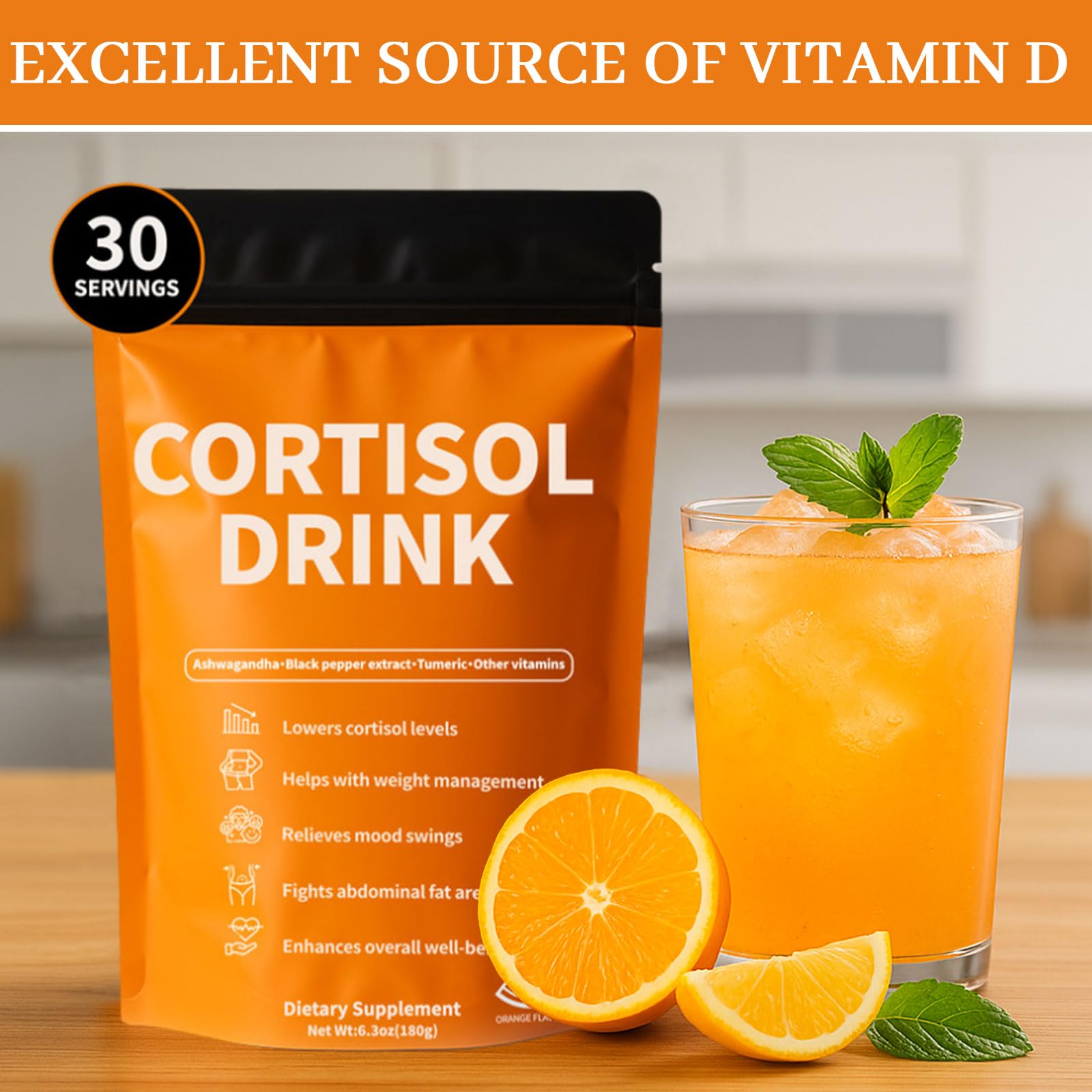 Rulinal Cortisol Drink Powder | Cortisol Supplements for Women | Ashwagandha, L-Theanine, Turmeric Root, Black Pepper Extract for Relax & Focus, Healthy Cortisol Levels, Mental Clarity, Vegan, 6.3oz Rulinal uk supplements