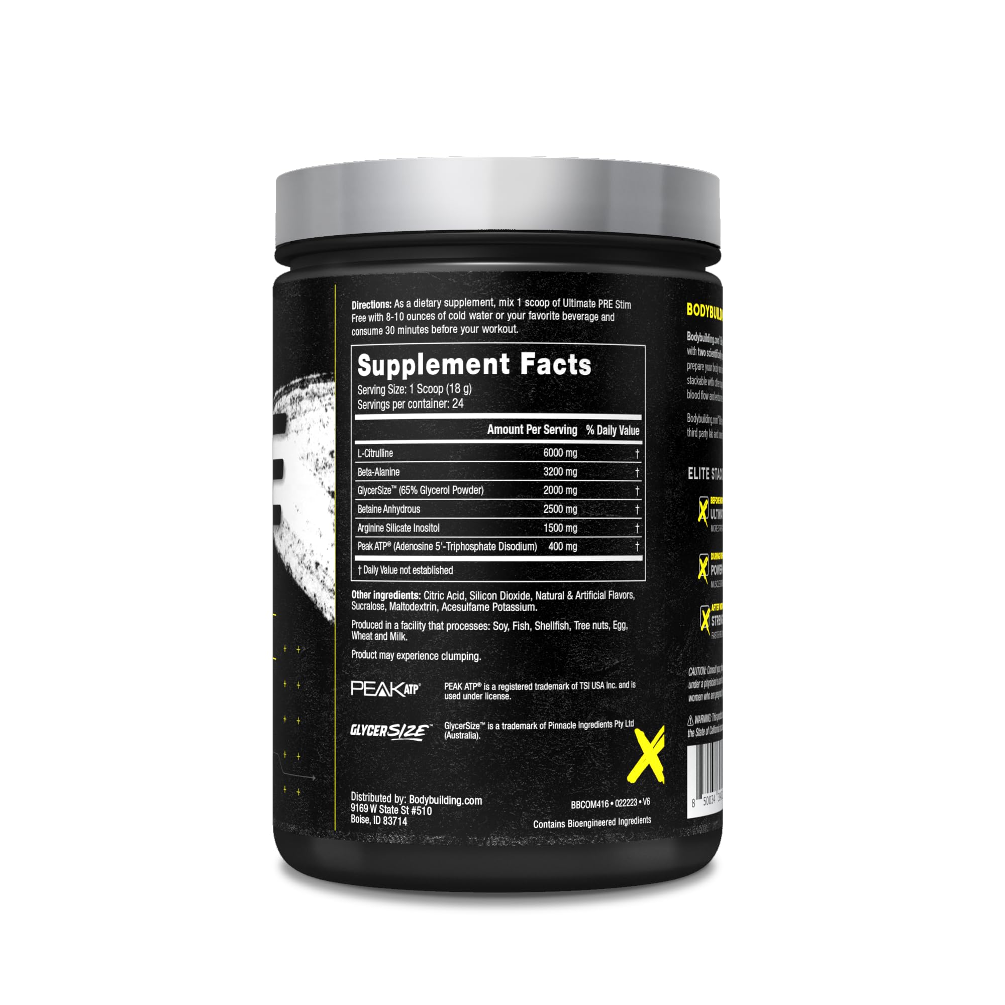 B BODYBUILDING.COM Elite Ultimate PRE Stim Free Rocket Pop B BODYBUILDING.COM uk supplements