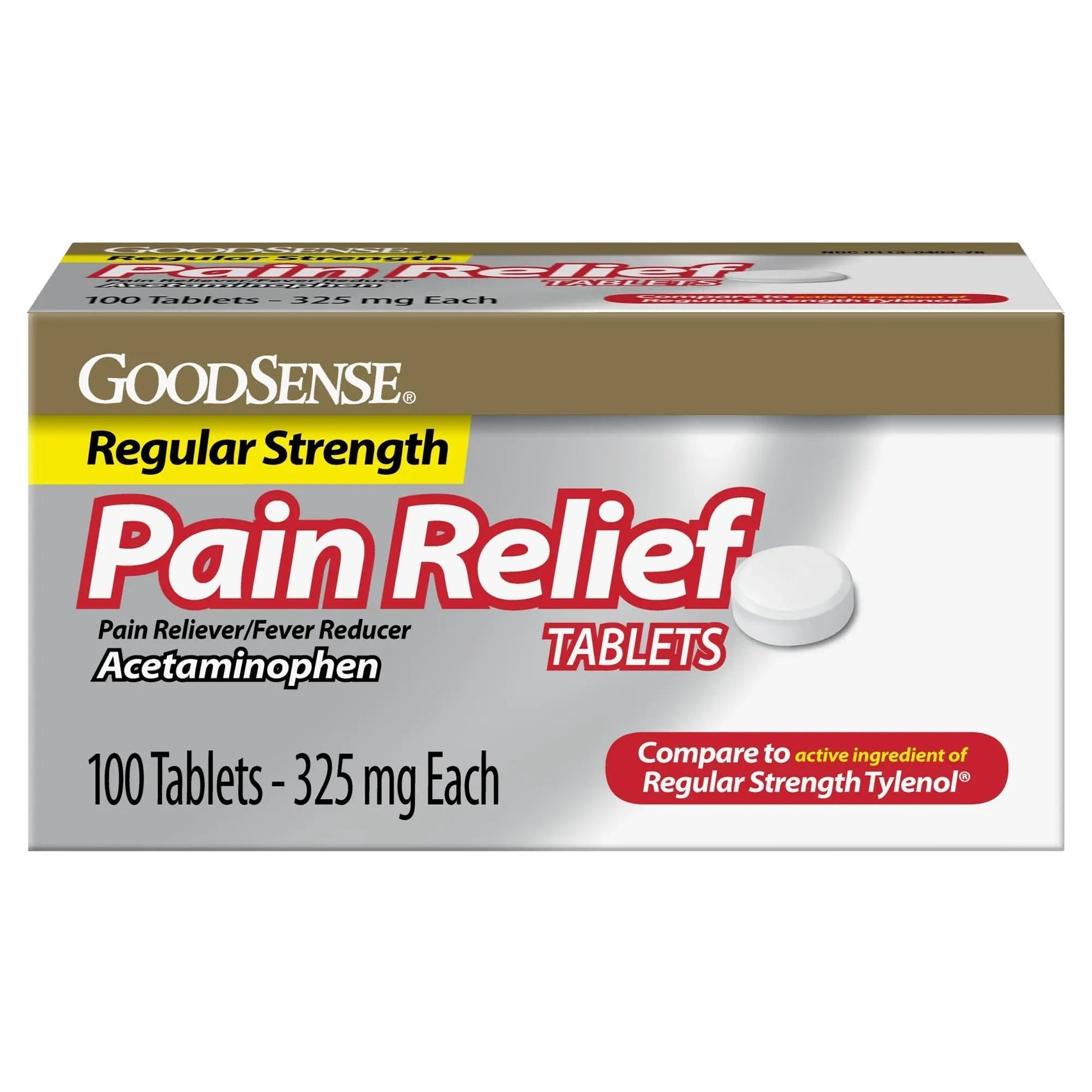 Pain Relief, Acetaminophen Tablets 325 mg, Regular Strength, Pain Reliever and Fever Reducer GoodSense uk supplements