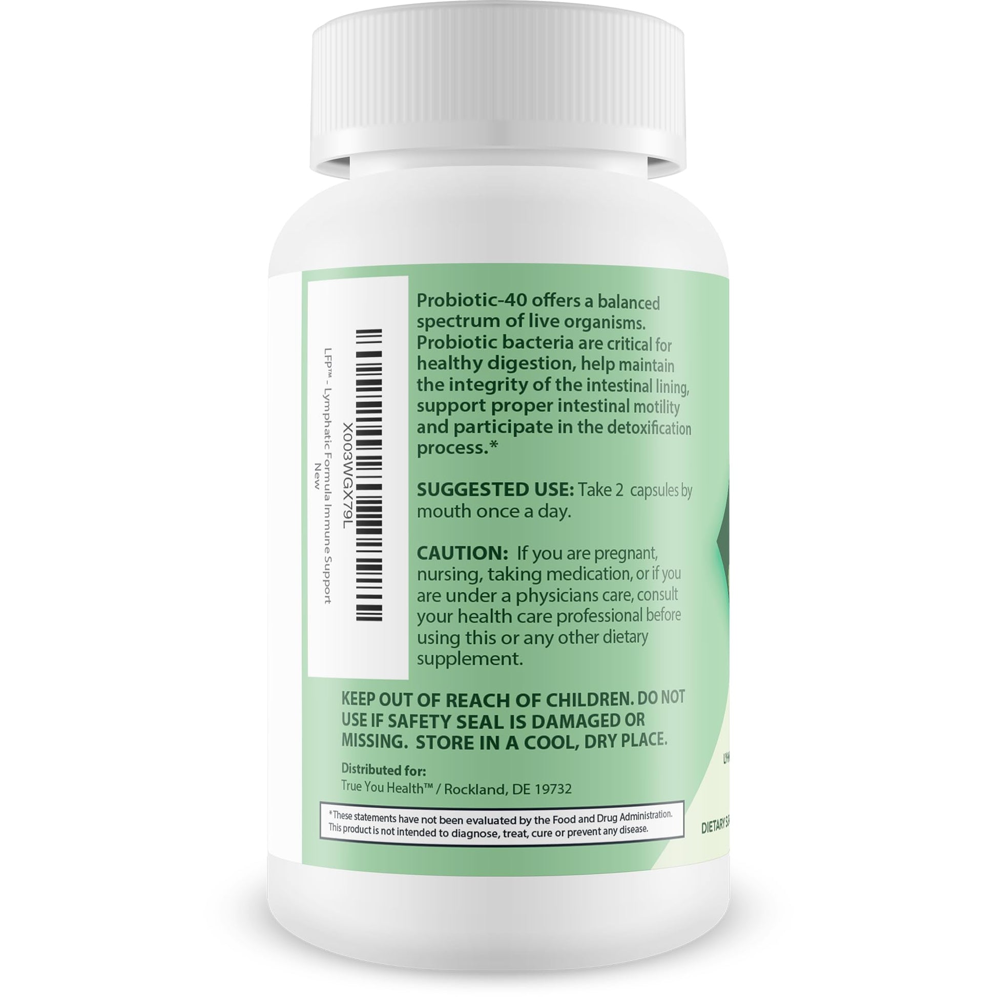 LFP - Lymphatic Formula Pro 2000 Immune Support & Probiotic - Lymphatic Support Supplement to Promote Healthy Immune System & Lymphatic Function - Aid Immune Response, Gut Health, & Overall Health True You Health uk supplements