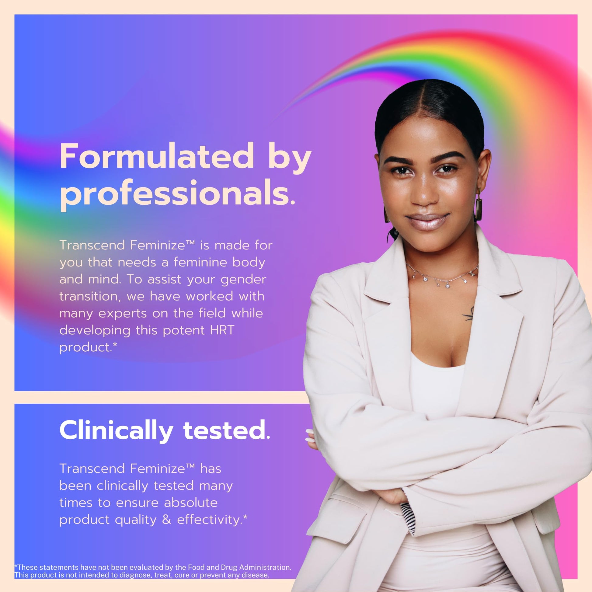 FEMINIZE Transcend HRT Pills for Estrogen - Potent HRT Estrogen Complex - Big Breats Soft Skin Feminizer FEMINIZE uk supplements