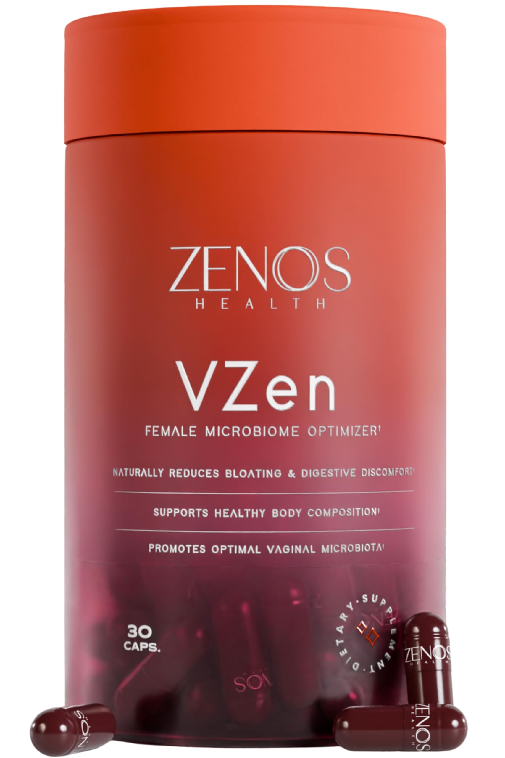 Zenos Health VZen Vaginal Probiotics for Women – Probiotics and Prebiotics for Digestive Health & Bloating Relief for Women – Improve Gut Health, Urinary Tract & Daily Wellness - Made in USA, 30 Caps Zenos Health uk supplements