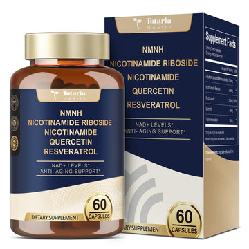 Totaria NMNH (NMN Alternative Supplement) (Dihydronicotinamide Mononucleotide) Ultra Strength, NAD+ Support w/Resveratrol & Quercetin, Ultra Absorption for Anti-Aging, Vegan, 60 Counts Totaria uk supplements