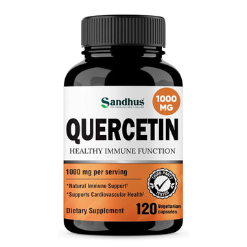Sandhu's Quercetin 1000mg Per Serving 120 Count Vegetarian Capsules Bioflavonoids Sandhu's uk supplements