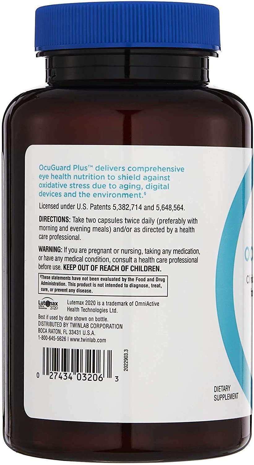 Twinlab Ocuguard Plus - Eye Supplement with Zinc, Vitamin A, C & D - 60 Veggie Capsules Twinlab uk supplements