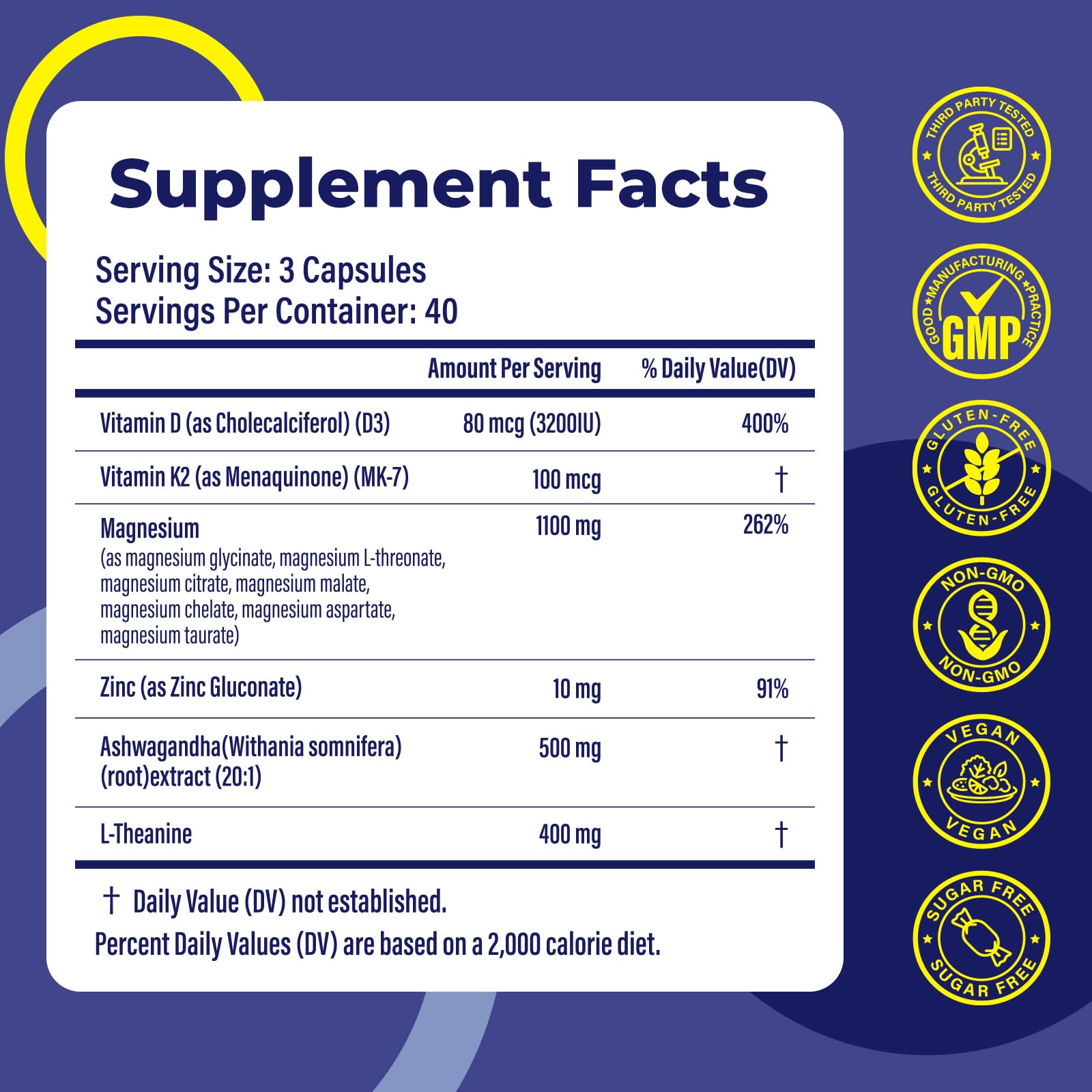 Magnesium Complex for Women & Men 1100mg, 7-in-1 Magnesium Supplement with Ashwagandha & L-Theanine for Calm & Sleep Support, High Absorption, Vegan 120 Capsules Zytheron uk supplements