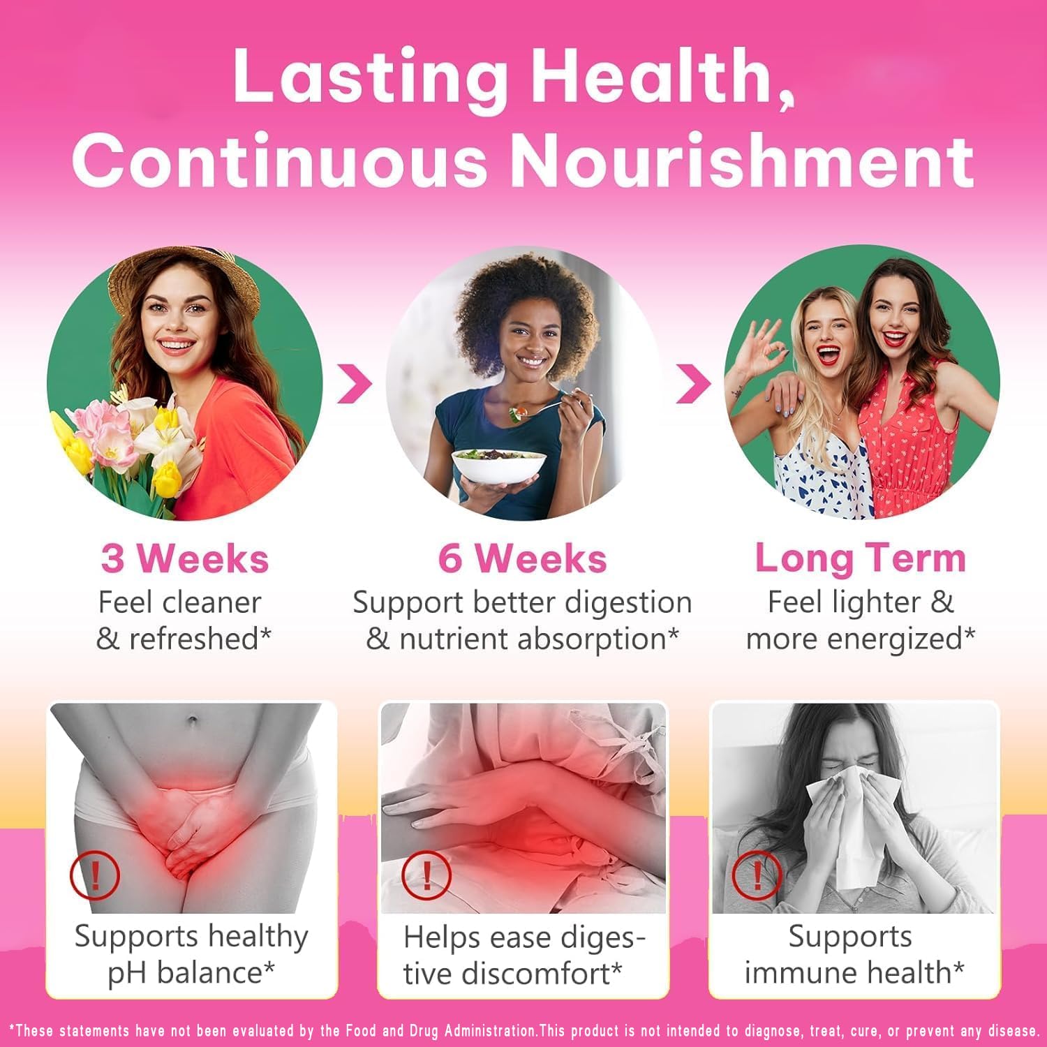 KEDISOM Premium Feminine Balance Gummies - for Women’s Health & Wellness - Immune Support - Vegan, Gluten-Free - Hawaiian Pineapple - 60 Gummies - 30 Servings KEDISOM uk supplements