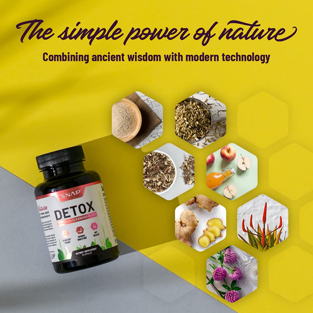 Snap Supplements Detox Cleanse Capsules - Advanced Blend for Full Body Detox & Cleans Snap Supplements uk supplements