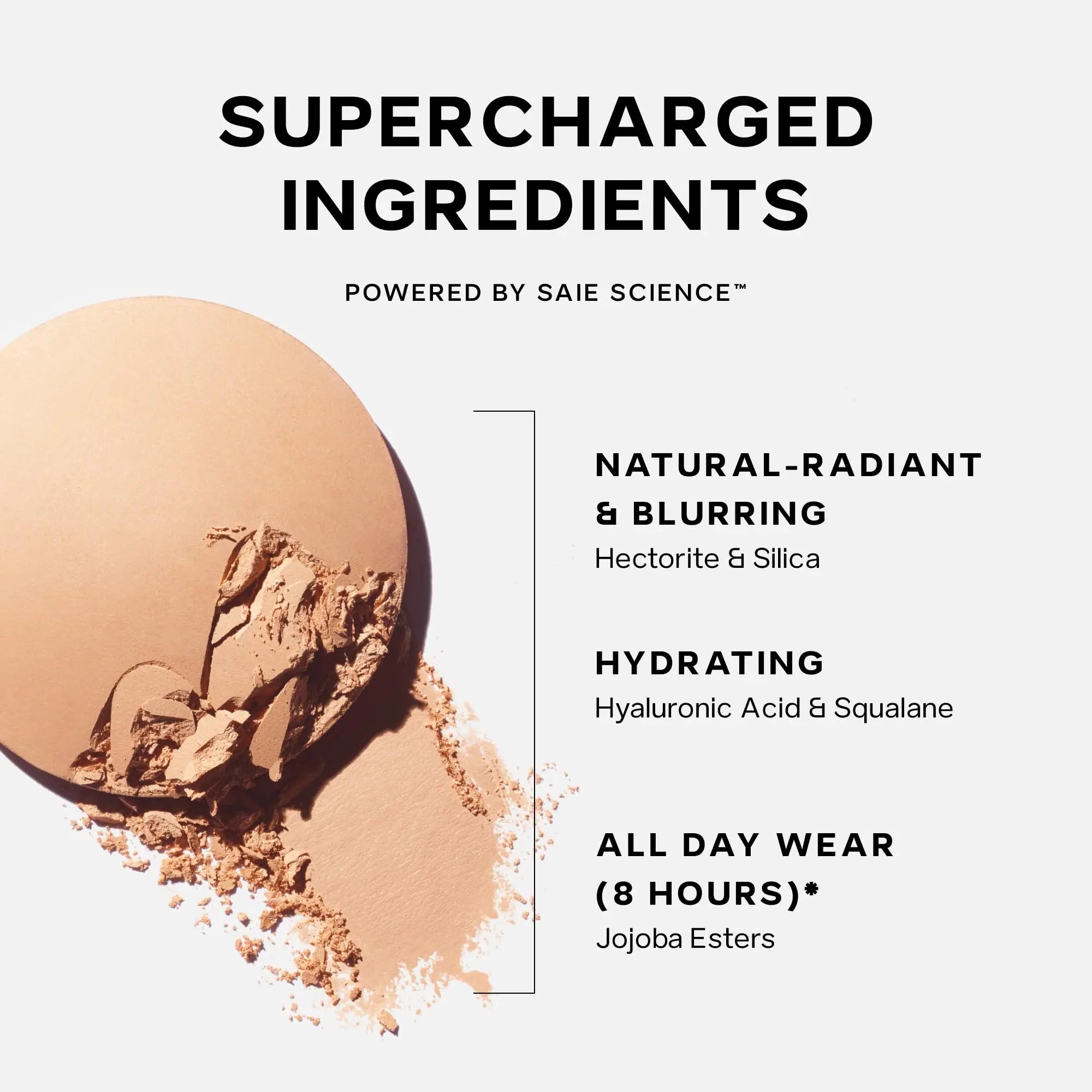 Saie Slip Tint Baked Setting Powder - Translucent Powder for Face Makeup with a Natural-Radiant Finish - Blurs, Brightens & Smooths Complexion - Translucent 2 - Light to Medium (0.24 oz) Saie uk supplements