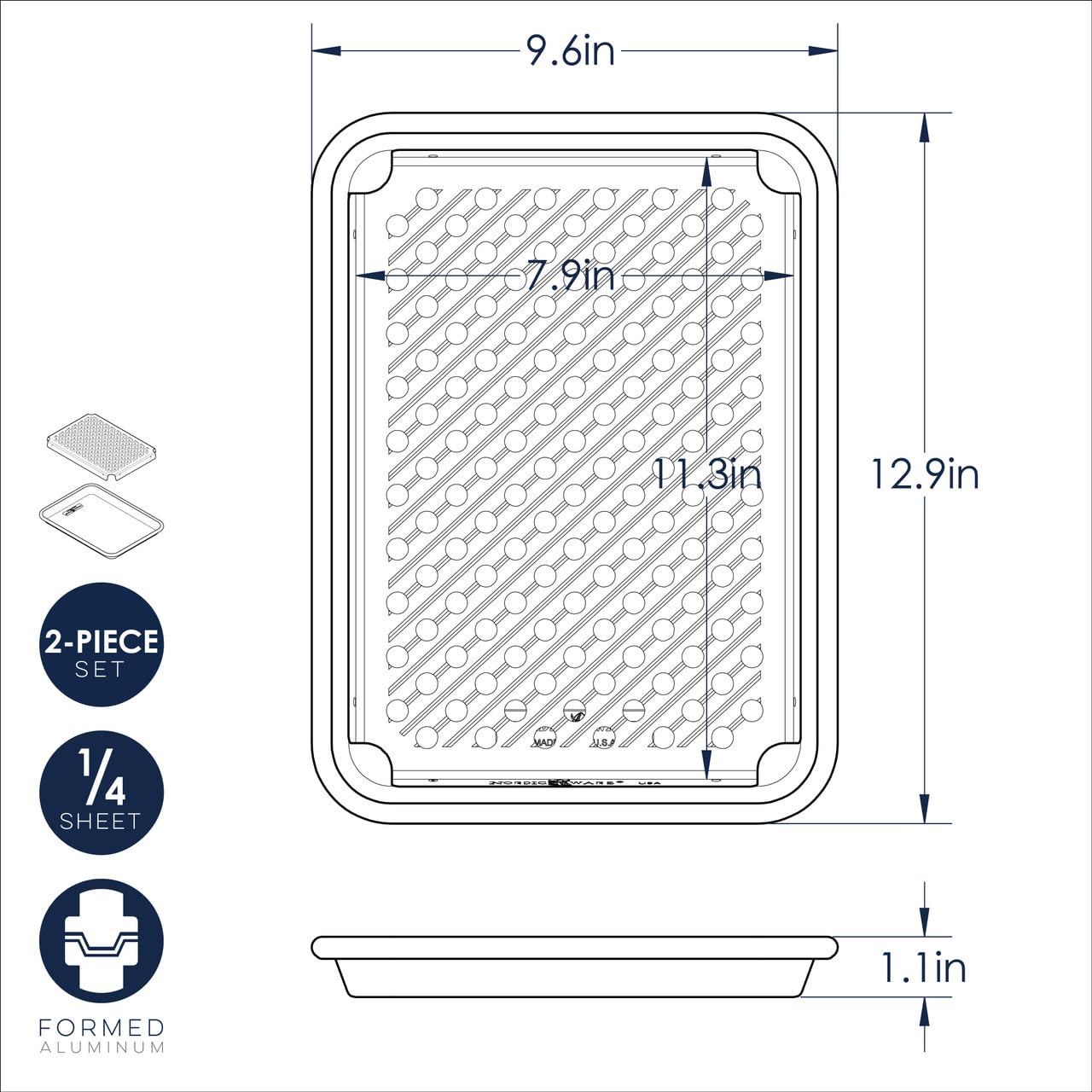 Nordic Ware Naturals Quarter Sheet with Multi-Purpose Oven and Cooling Rack Nordic Ware uk supplements
