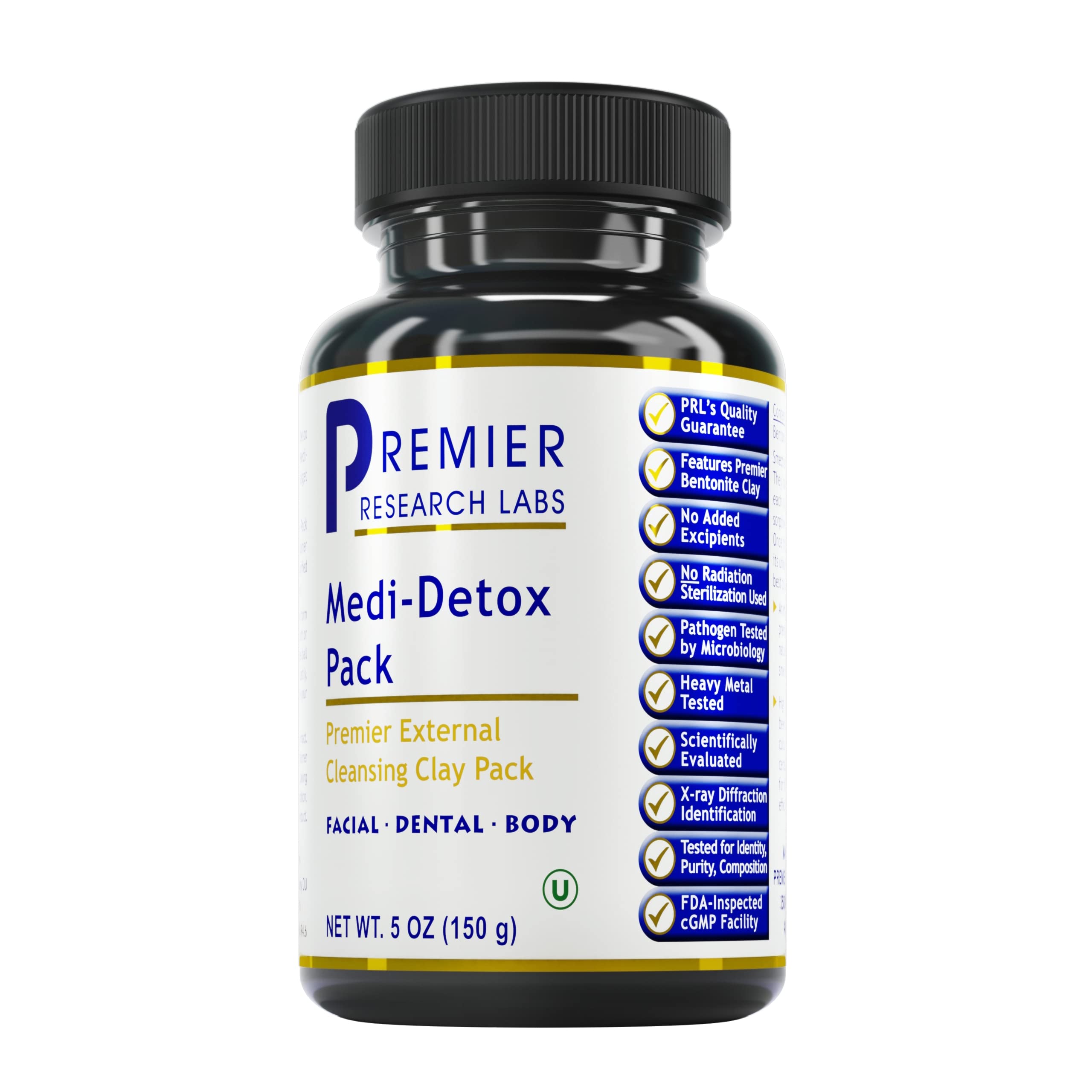 Premier Research Labs Medi-Dental Pack - Detoxifying Volcanic Clay - Dental & Body Cleansing - With Calcium Smectites Silica & Mineral Oxides - 5 oz Premier Research Labs uk supplements