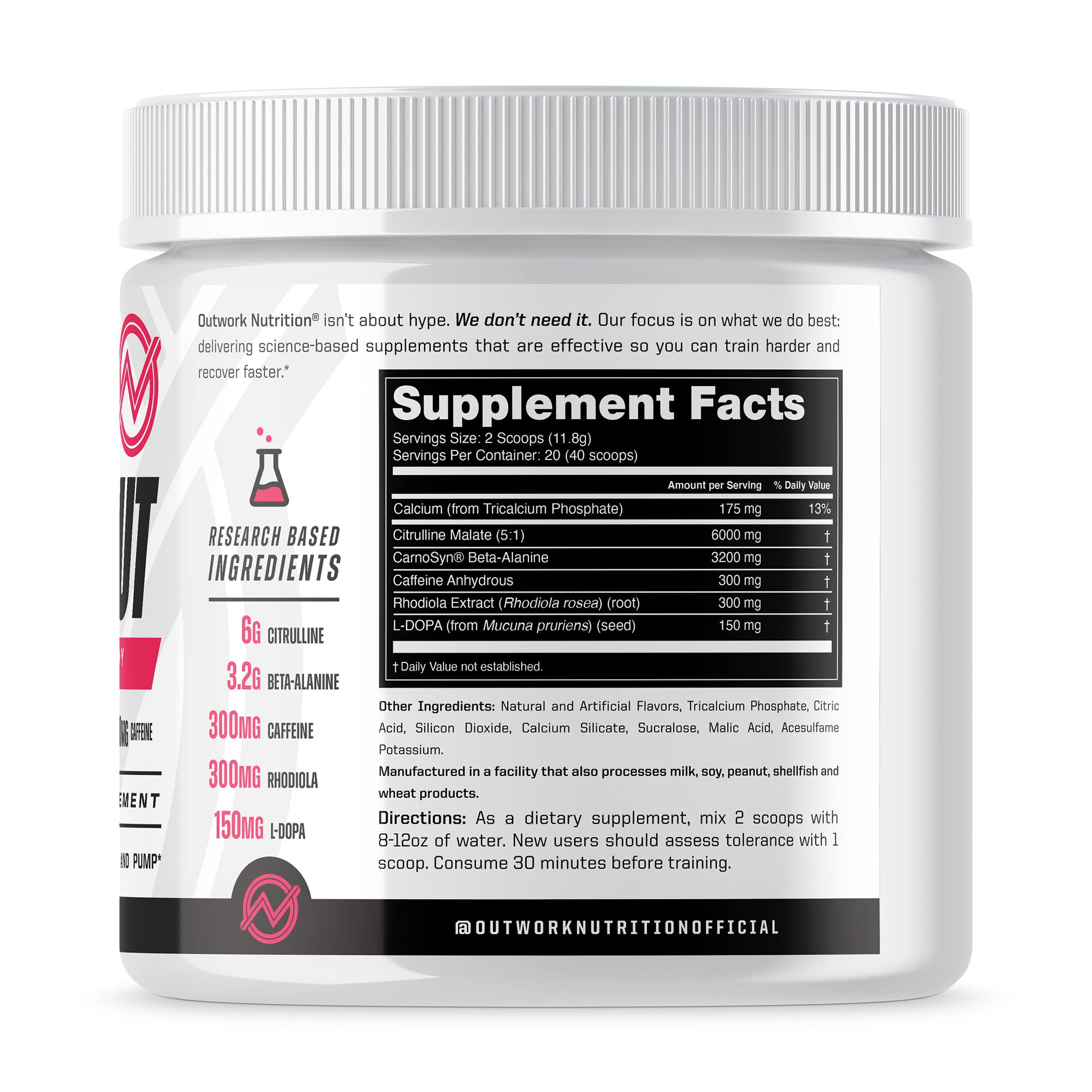 Outwork Nutrition Pre-Workout Supplement with Nootropics - Energy & Mental Focus Outwork Nutrition uk supplements
