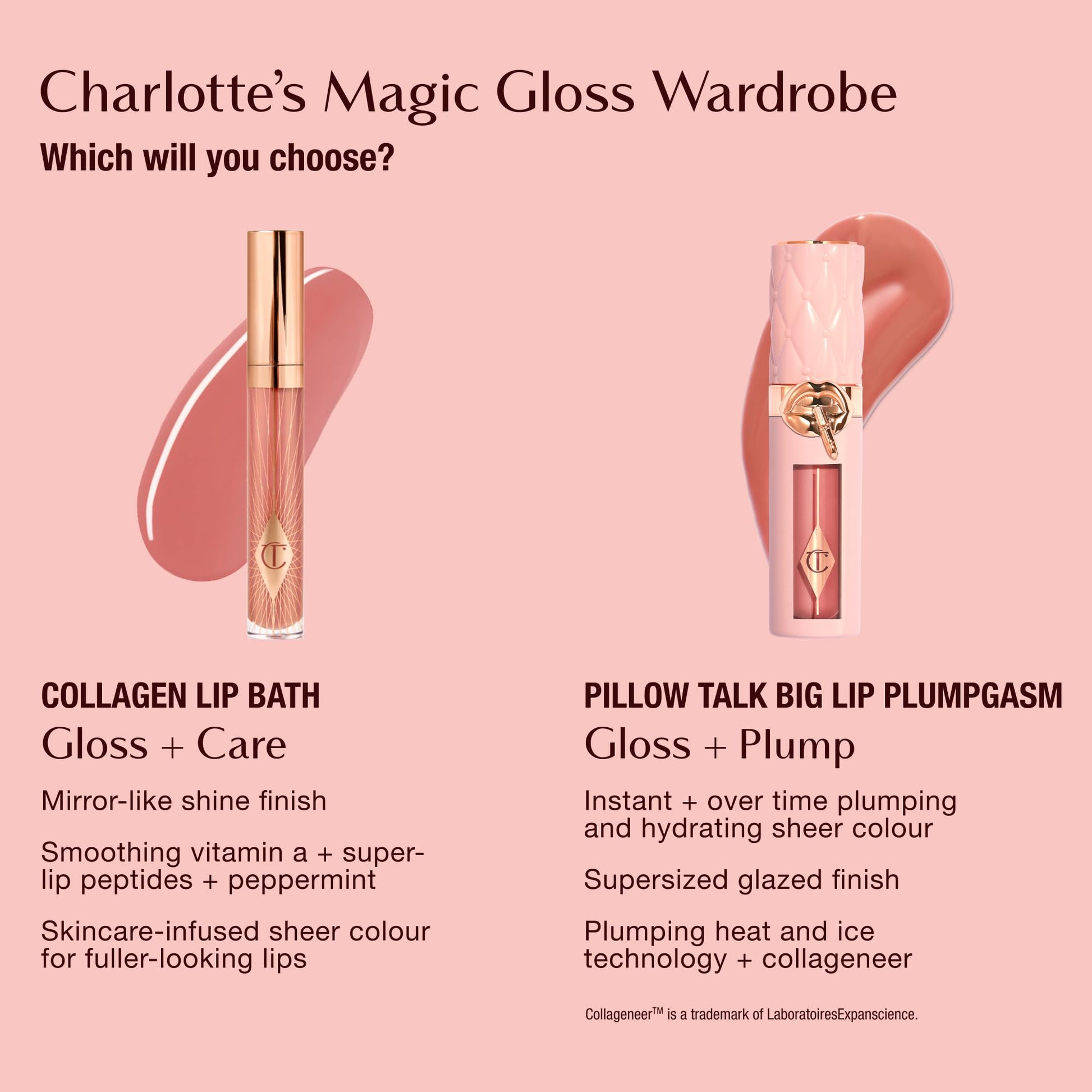 Charlotte Tilbury Pillow Talk Plumpgasm Lip Gloss - Hydrating Lip Plumper with Hyaluronic Acid & Plumpgasm Heat + Ice Technology for Juicy, Glossy Fullness - Fair/Medium Charlotte Tilbury uk supplements