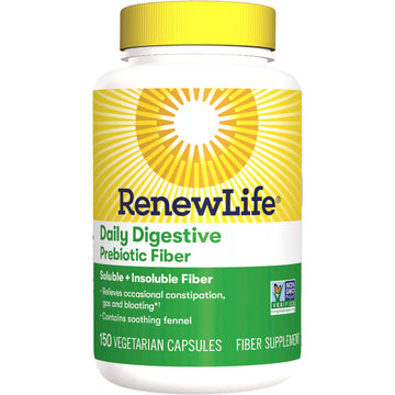Renew Life Adult Daily Digestive Prebiotic Fiber, 150 Vegetarian Capsules Renew Life uk supplements