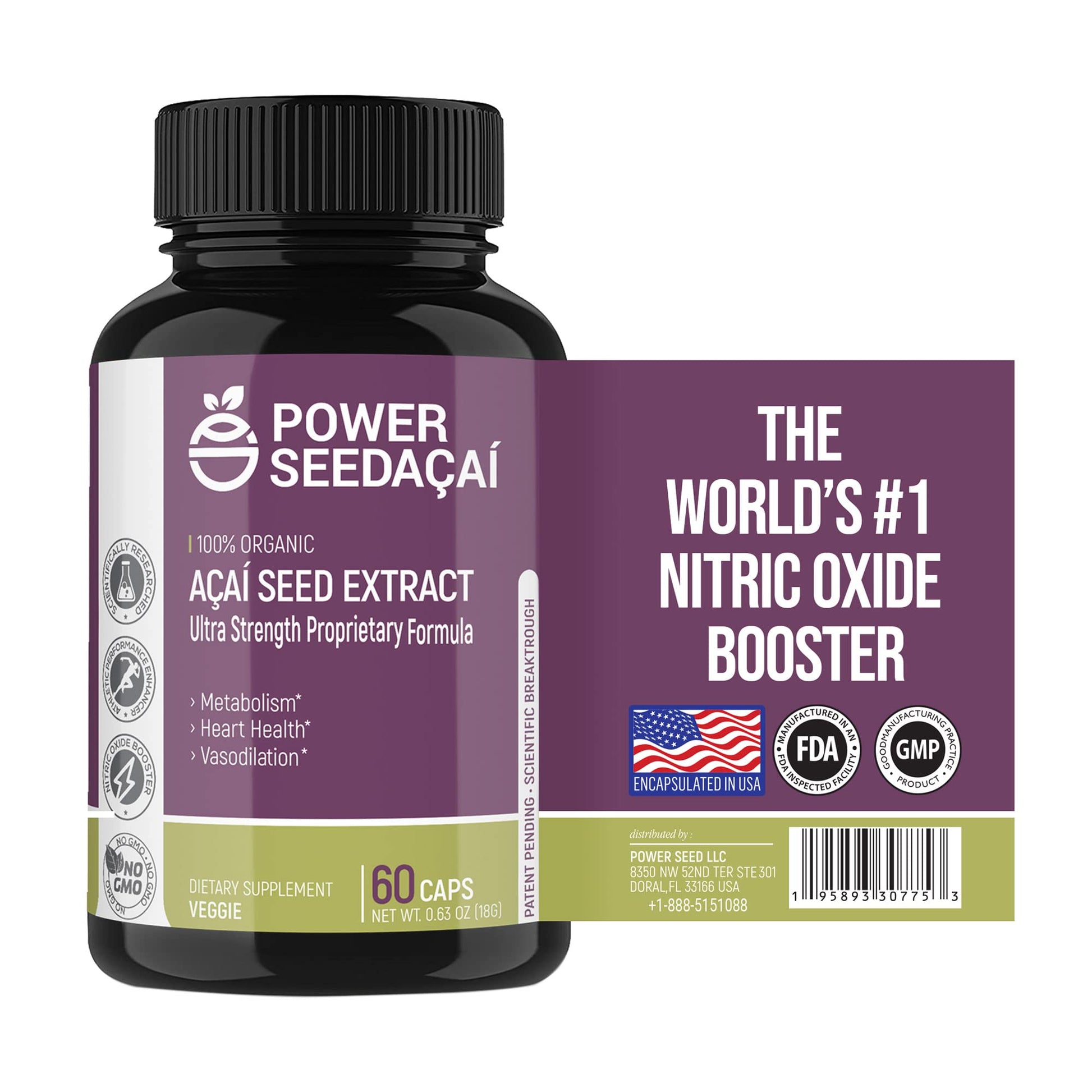POWER SEEDAÇAÍ New Patented Nitric Oxide Supplement -Increase Blood Flow & Circulatio POWER SEEDAÇAÍ uk supplements