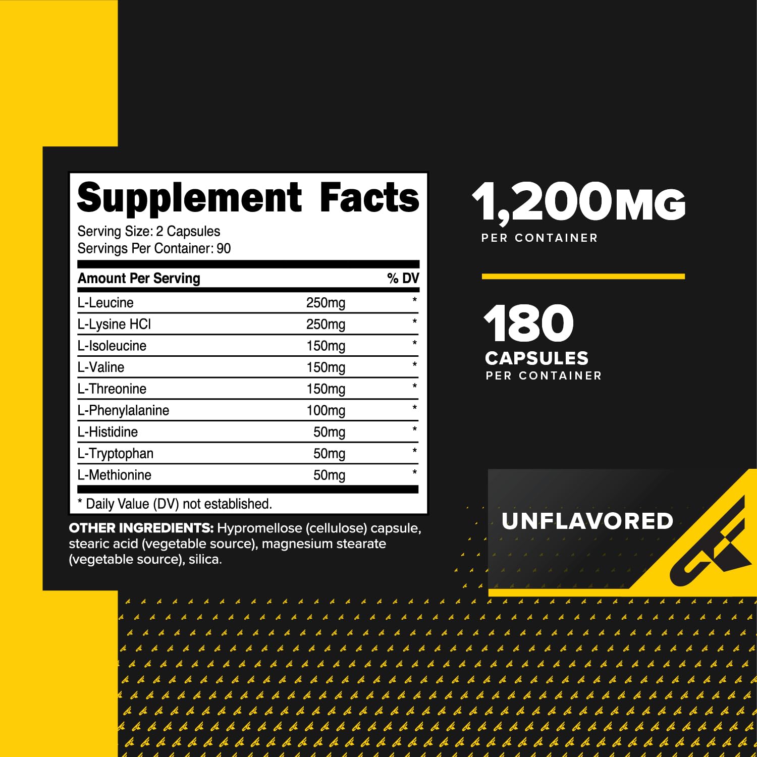 Primaforce EAA Capsules 1200mg, 180 Capsules, 90 Servings - Essential Amino Acids - Non-GMO, Gluten Free & Vegitarian Friendly Primaforce uk supplements