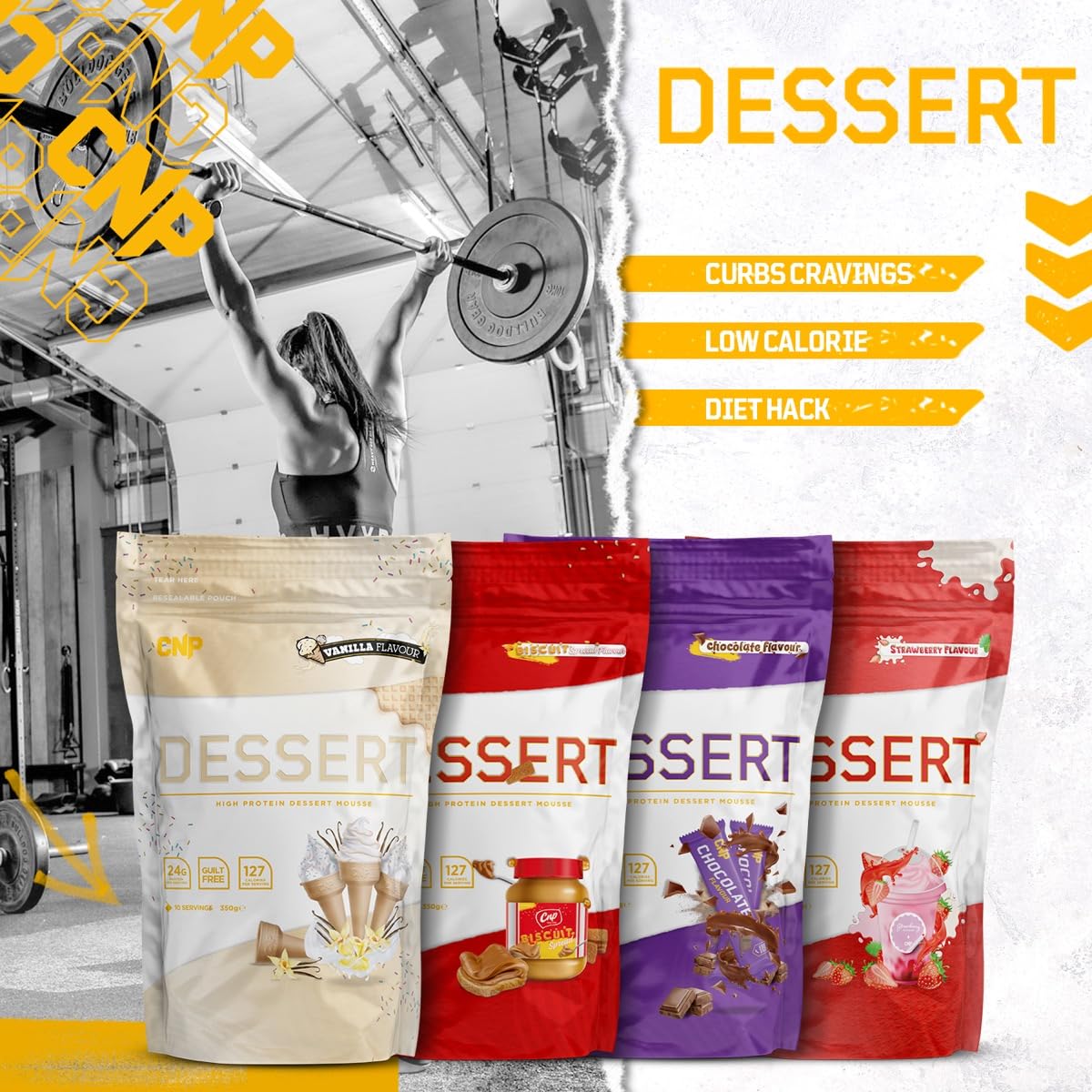CNP Professional High Protein Dessert Mix, 25g of Dual Release Protein with Micellar Casein CNP Professional uk supplements