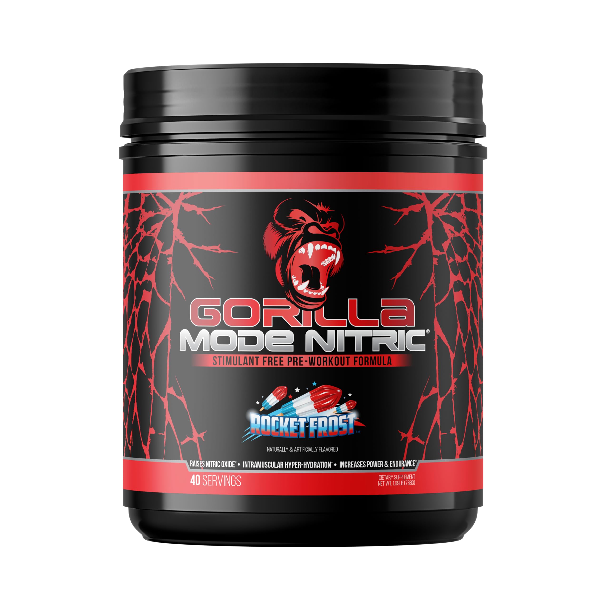 Gorilla Mode Nitric Upgraded Stimulant Free Pre-Workout – Best Tasting and Most Effective Stimulant Free Pre-Workout/Massive Pumps · Vasodilation · Power / 768 Grams (Rocket Frost) Gorilla Mind uk supplements