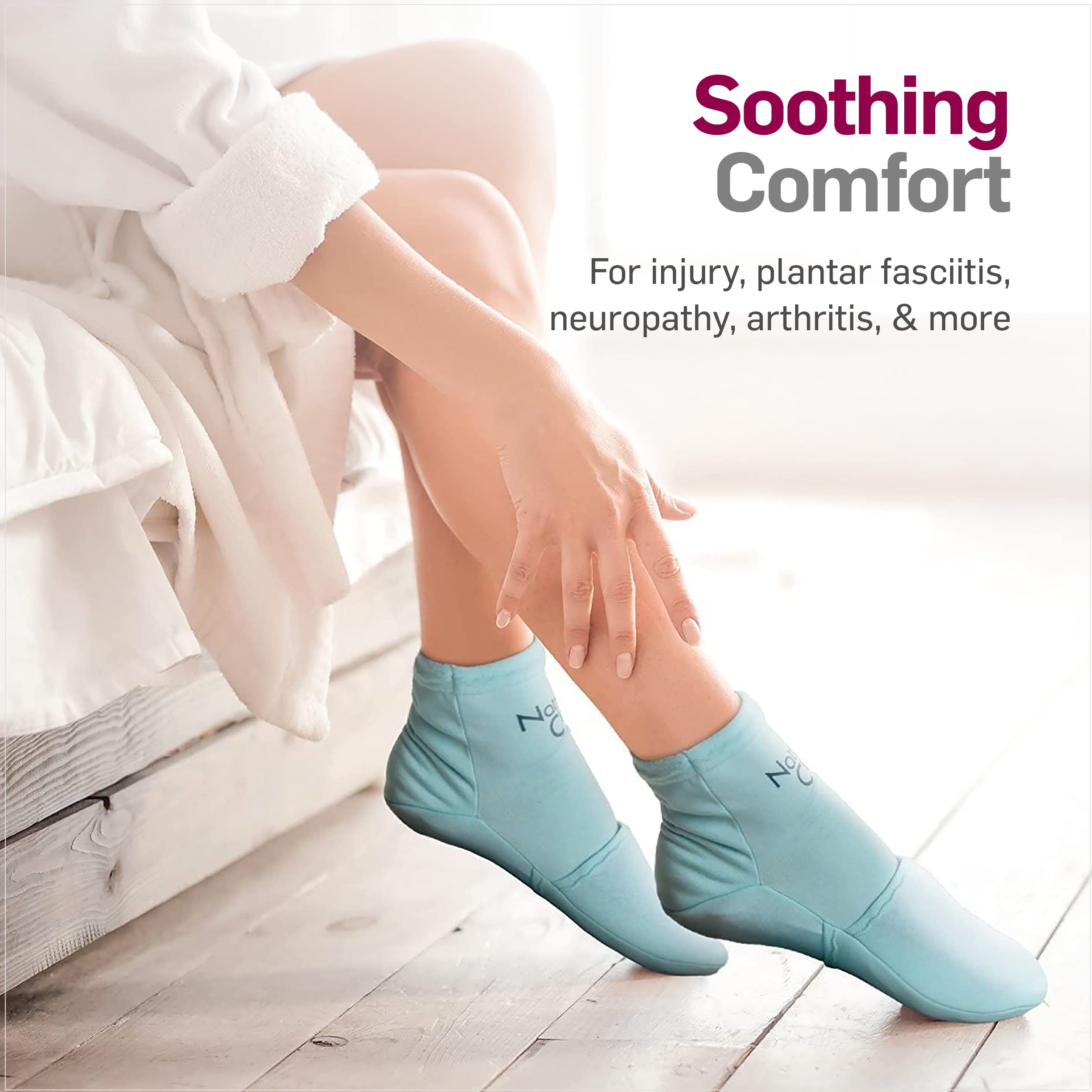 NatraCure Cold Therapy Socks - Reusable Gel Ice Frozen Slippers for Feet NatraCure uk supplements